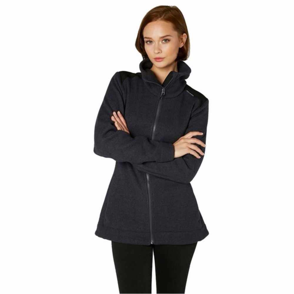 Helly Hansen Navy Blue Synnoeve Propile Knit Fleece Jacket Sz Medium